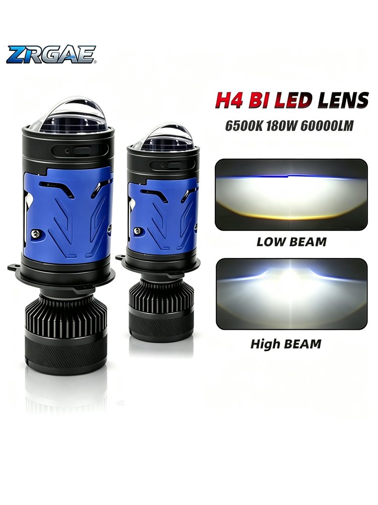 Universal Motorcycle Led Headlight Projector - 2 szt. H4 Bi Mini LED