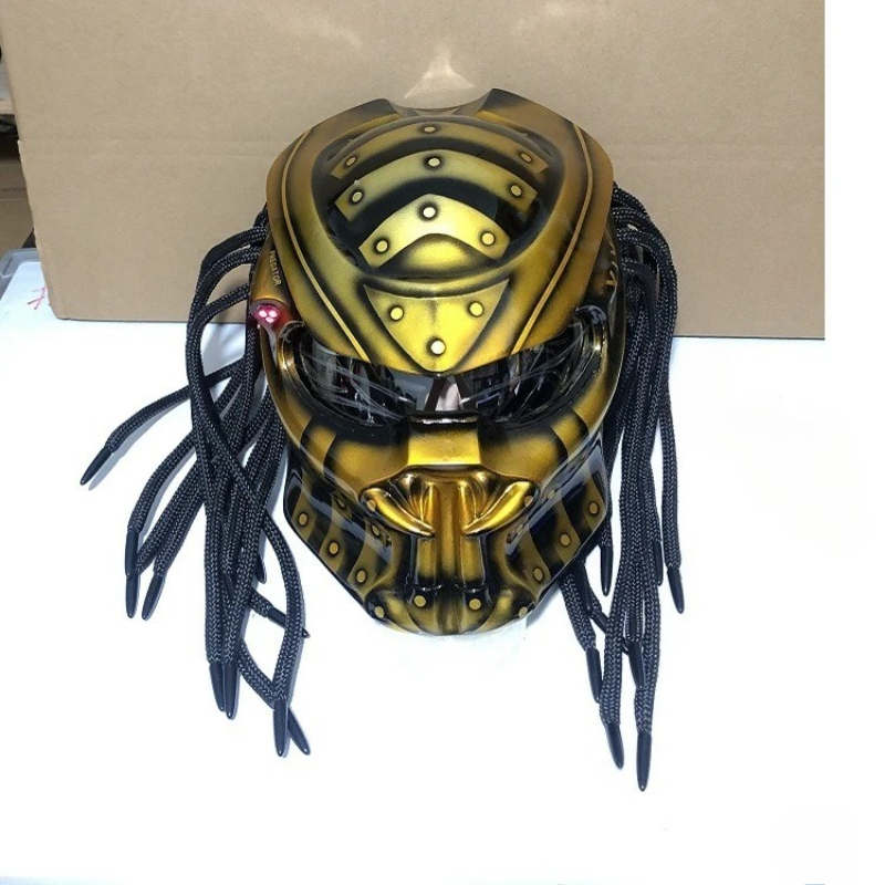 Custom Predator Motorcycle Helmet - Kask motocyklowy Racing Predator Warrior, pełnotwarzowy,