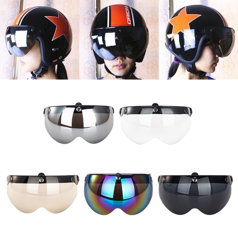 Vintage Open Face Retro Helmet - Wizjery na kask bąbelkowy do uniwersalnego