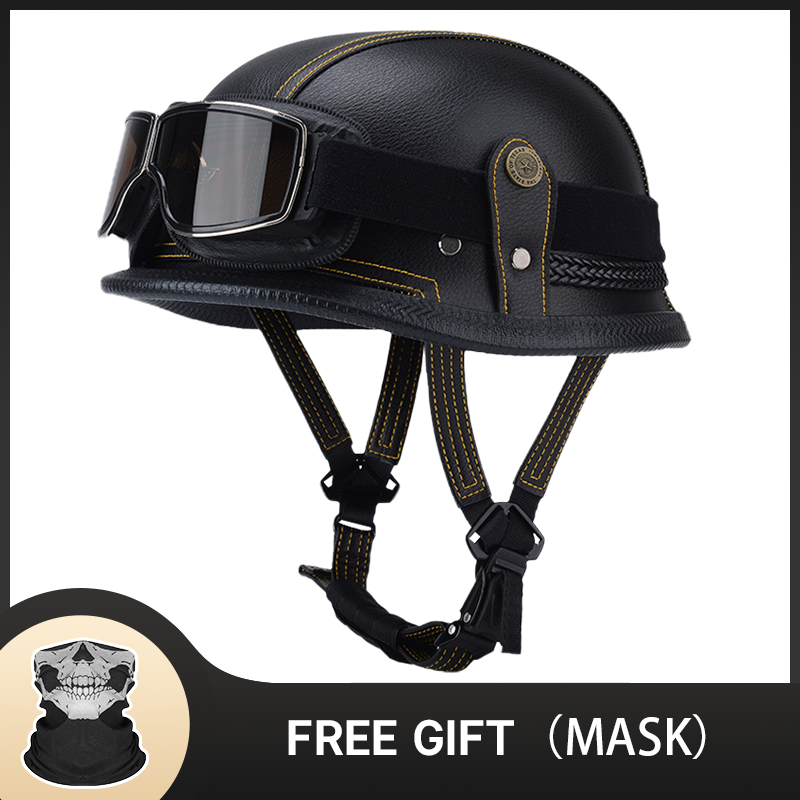 Niemiecki kask Half Vintage Kl – Vintage Open Face Retro Helmet recenzja i cena