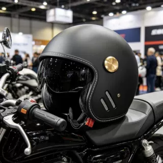 Czarny Retro Półkask Motocyklo – Motorcycle Helmets recenzja i cena